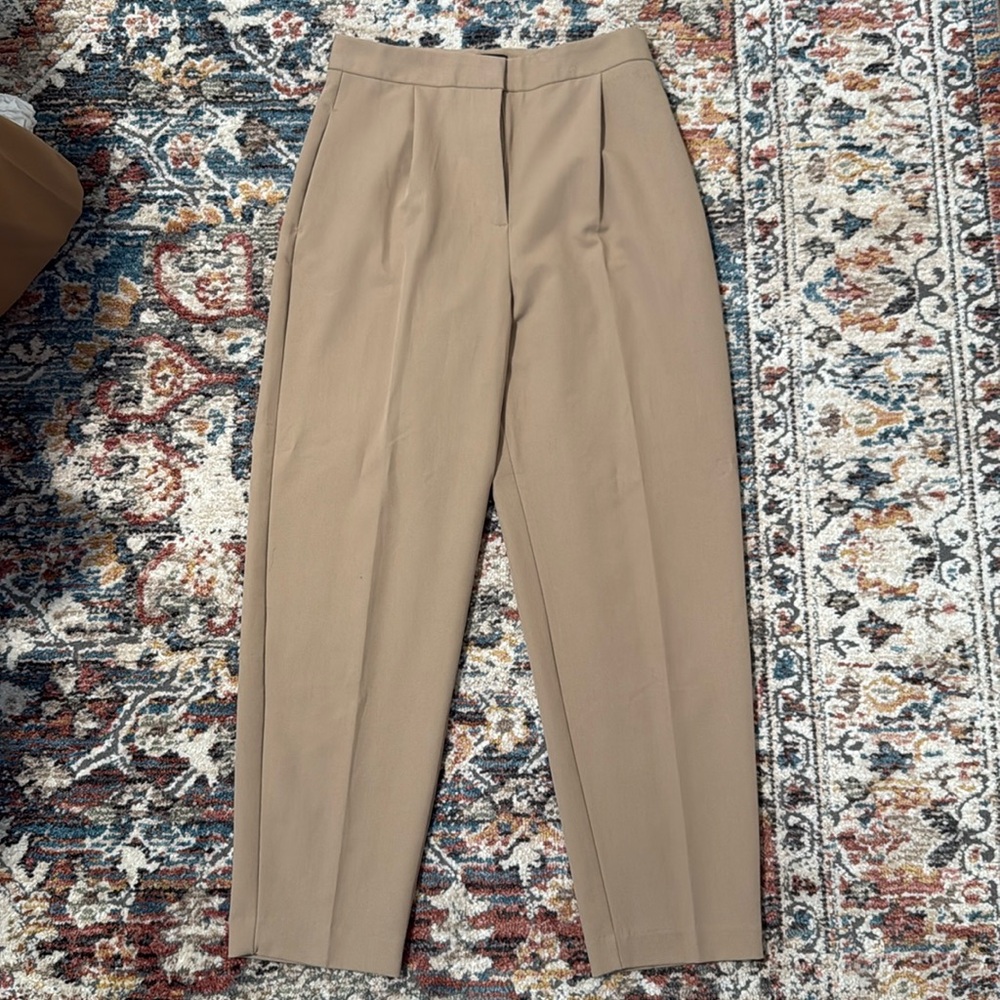 Zara high waisted khaki dress pants